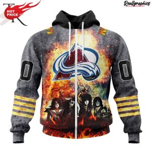 nhl colorado avalanche special mix kiss band design hoodie