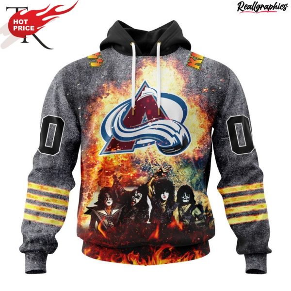 nhl colorado avalanche special mix kiss band design hoodie