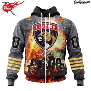 nhl florida panthers special mix kiss band design hoodie