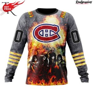nhl montreal canadiens special mix kiss band design hoodie