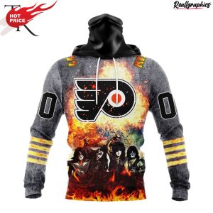 nhl philadelphia flyers special mix kiss band design hoodie