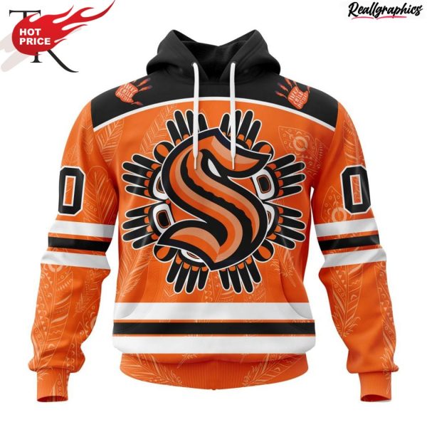 nhl seattle kraken special national day for truth and reconciliation design hoodie