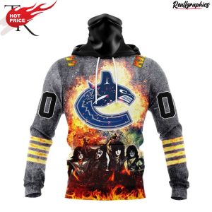 nhl vancouver canucks special mix kiss band design hoodie