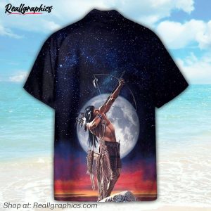 night hunting native american hawaiian shirt