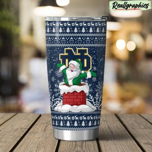 notre dame fighting irish santa stainless steel tumbler