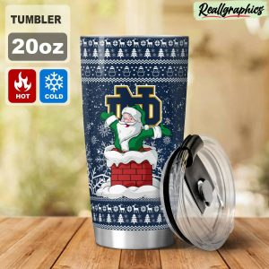 notre dame fighting irish santa stainless steel tumbler