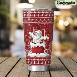 oklahoma sooners santa stainless steel tumbler