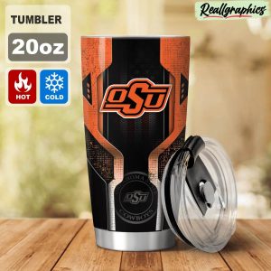 oklahoma state cowboys 3d travel stainless steel tumbler