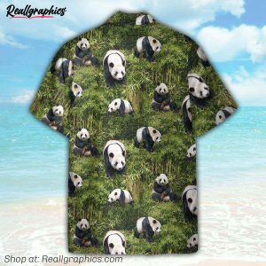 panda gift for animal lovers hawaiian shirt