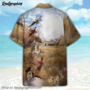 pheasant hunting season hawaiian shirt