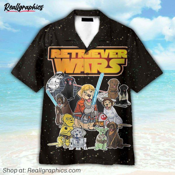 retriver star wars best gift for dog lovers hawaiian shirt