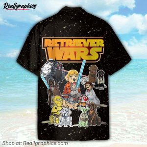 retriver star wars best gift for dog lovers hawaiian shirt