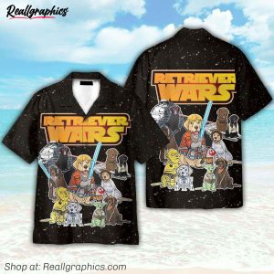 retriver star wars best gift for dog lovers hawaiian shirt