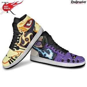 sasuke and naruto sneakers custom skills & eyes anime air jordan 1 hightop sneaker boots