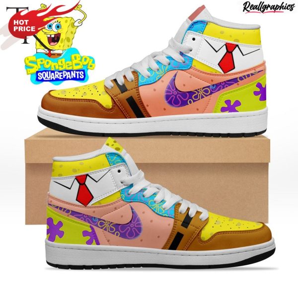 spongebob squarepants air jordan 1 hightop sneaker boots