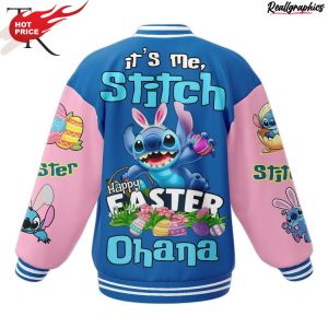 stitch happy easter ohana baseball jacket