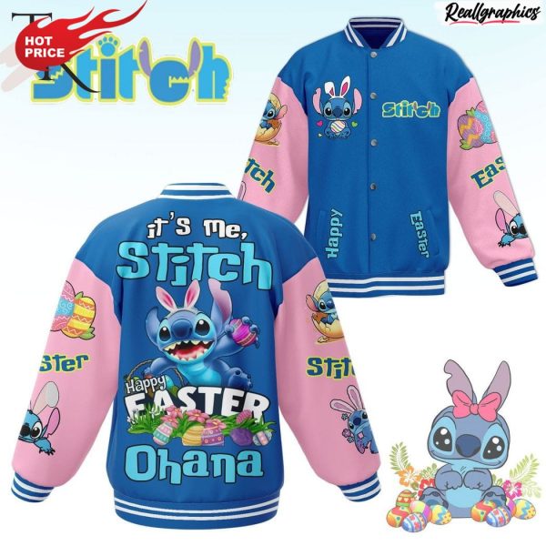 stitch happy easter ohana baseball jacket