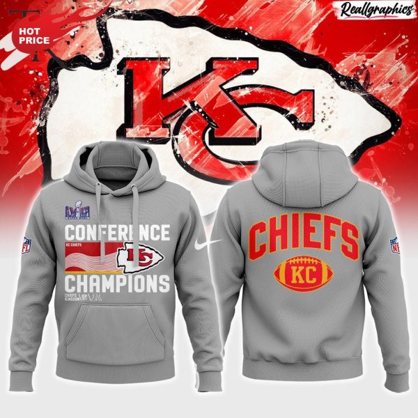 super bowl lviii conference champions kc chiefs kingdom all over print hoodie