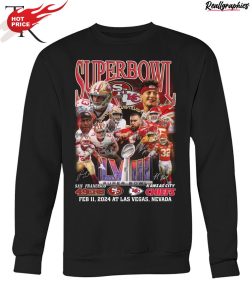 super bowl lviii san francisco 49ers vs kansas city chiefs feb 11, 2024 at las vegas, nevada unisex shirt