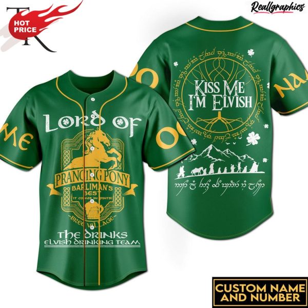 the lord of the rings the prancing pony custom baseball jersey