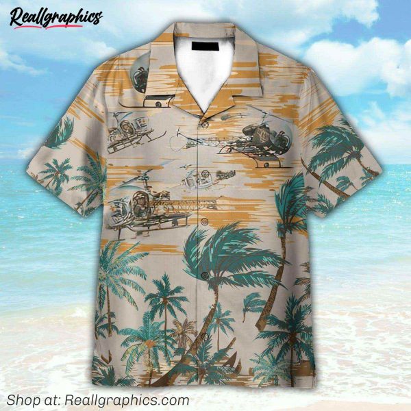 us army bell h button's up shirts, hawaiian shirt