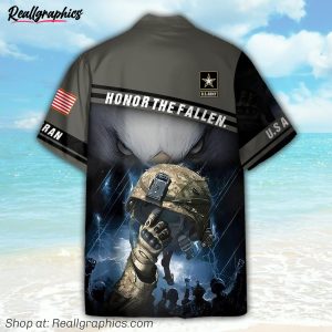 us army helmet honor the fallen hawaiian shirt