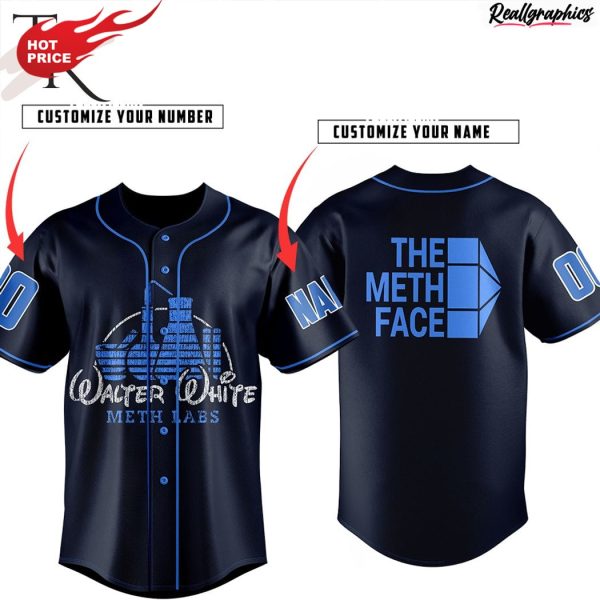 walter white meth labs the meth face custom baseball jersey