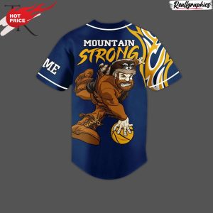 west virginia mountaineers mountain strong custom baseball jersey