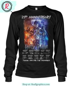23rd anniversary 2001 - 2024 harry potter thank you for the memories unisex shirt