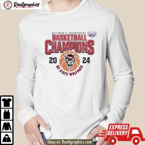 acc men's basketball tournament champions nc state wolfpack 2024 unisex shirt