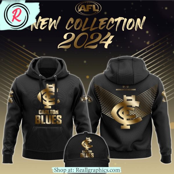 afl carlton blues new collection 2024 all over printed hoodie