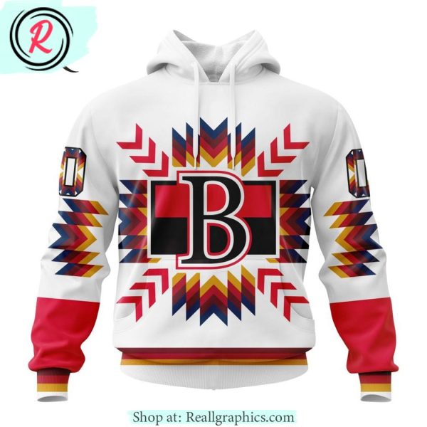 ahl belleville senators special design with native pattern hoodie