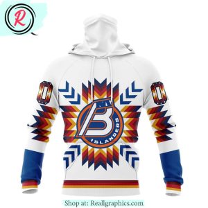 ahl bridgeport islanders special design with native pattern hoodie