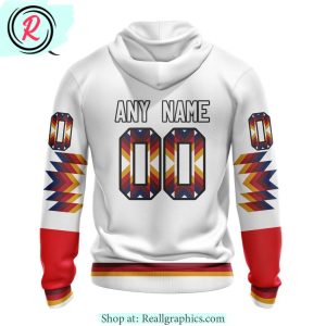 ahl calgary wranglers special design with native pattern hoodie