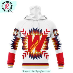 ahl calgary wranglers special design with native pattern hoodie