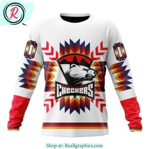 ahl charlotte checkers special design with native pattern hoodie