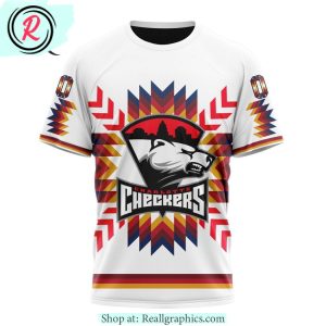 ahl charlotte checkers special design with native pattern hoodie
