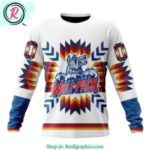 ahl hartford wolf pack special design with native pattern hoodie