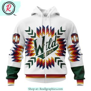 ahl iowa wild special design with native pattern hoodie