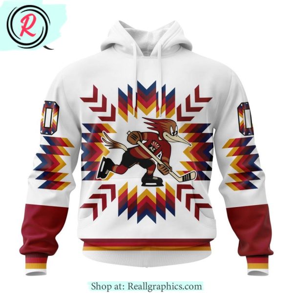 ahl tucson roadrunners special design with native pattern hoodie