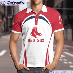 boston red sox curve casual polo shirt, boston red sox unique gifts