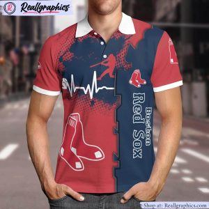 boston red sox heartbeat polo shirt, boston red sox gear
