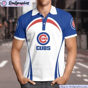 chicago cubs curve casual polo shirt, chicago cubs gifts for fans