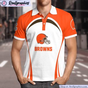 cleveland browns curve casual polo shirt, cleveland browns merch