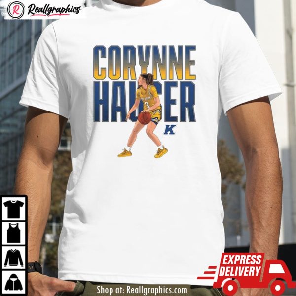 corynne hauser individual caricature ncaa women's basketball shirt