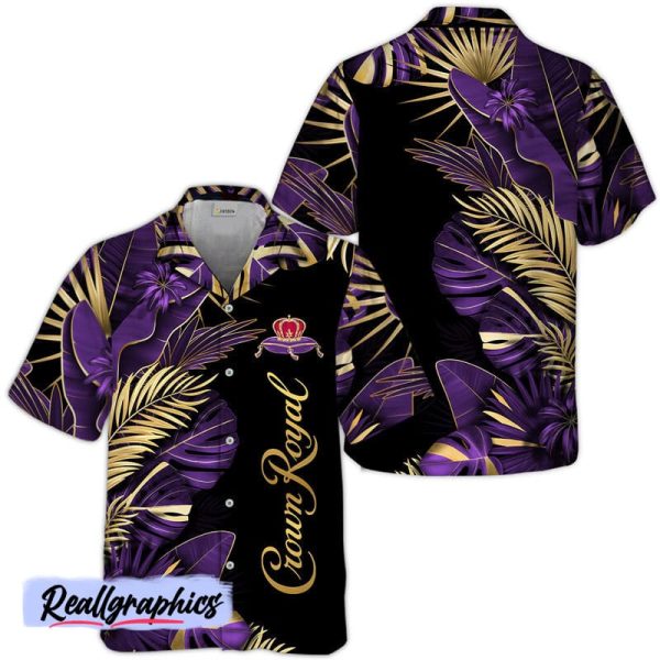 crown royal tropical palm hawaiian shirt