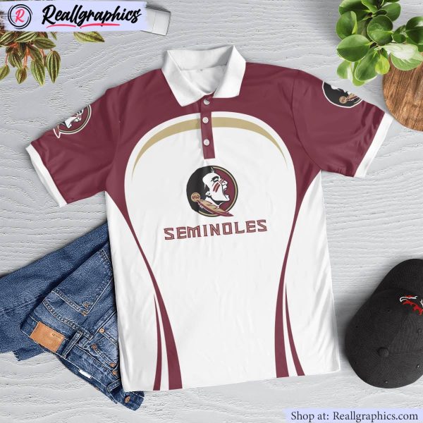 florida state seminoles curve casual polo shirt, florida state seminoles gifts