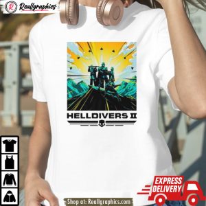 helldivers ii colorful sony playstation video game shirt