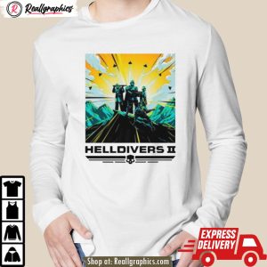 helldivers ii colorful sony playstation video game shirt