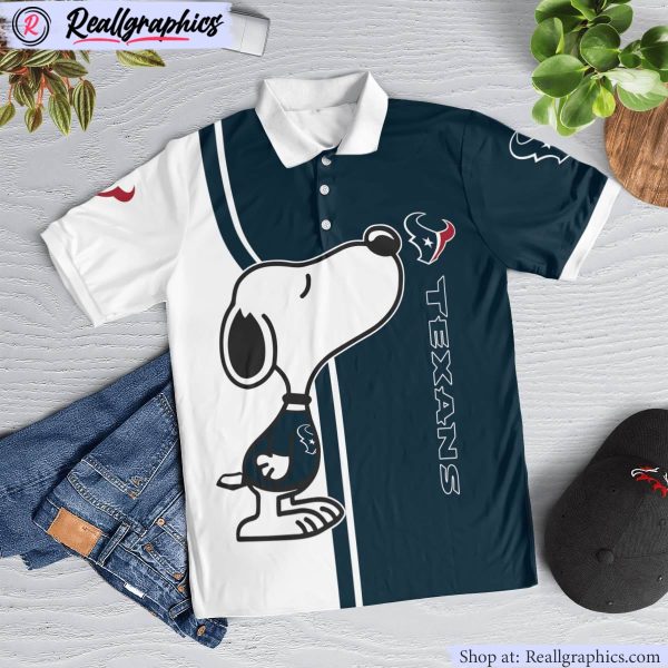 houston texans snoopy polo shirt, texans gifts for fans